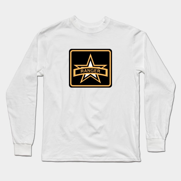 Army Ranger Star Long Sleeve T-Shirt by Trent Tides